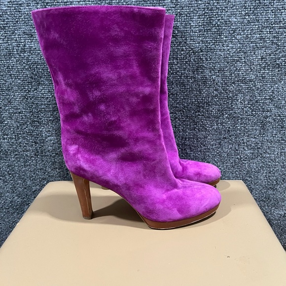 Sergio rossi velvet purple boots size 37 - Picture 3 of 16